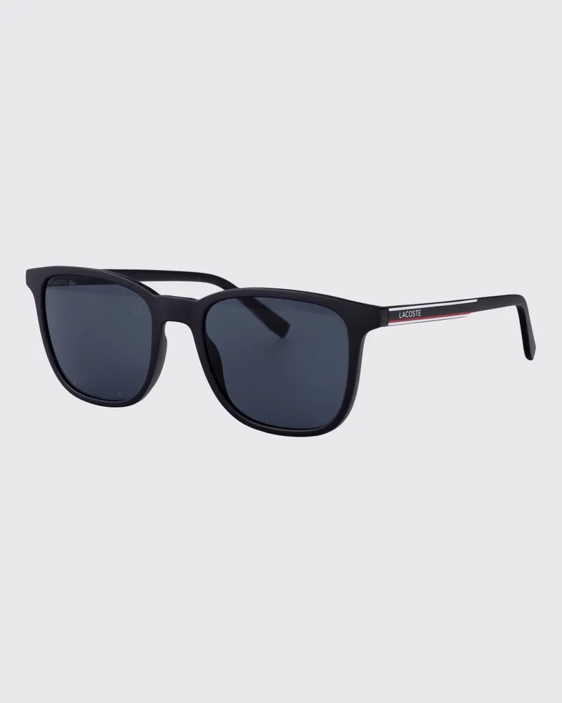 Lacoste Aviator-Sonnenbrille von aus Acetat mit rechteckigem Rahmen und dunklen Gläsern Blau
