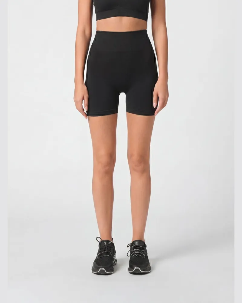 Philipp Plein Shorts aus technischem Stretch-Gewebe Schwarz