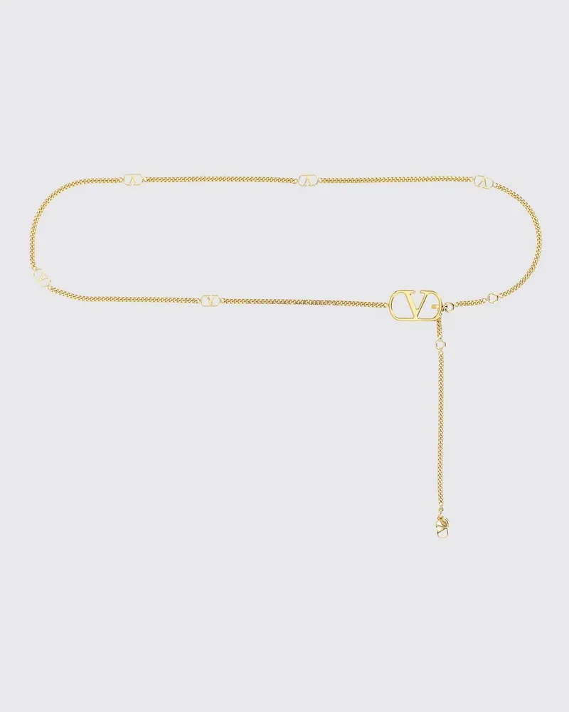 Valentino Garavani Kettengürtel VLogo Signature aus goldfarbenem Messing Gold
