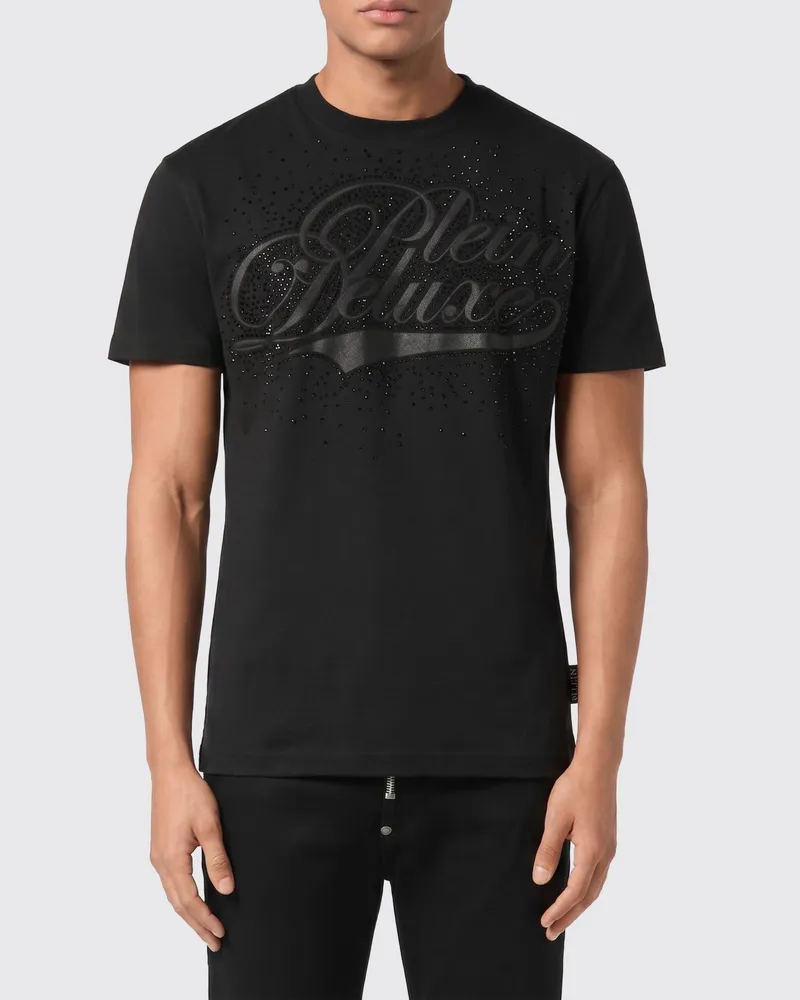 Philipp Plein T-Shirt mit Strass-Logo Schwarz