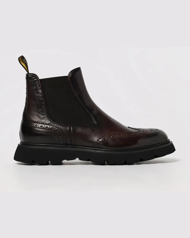 Doucal´s Lederstiefeletten mit Schwalbenschwanz-Brogue Dark