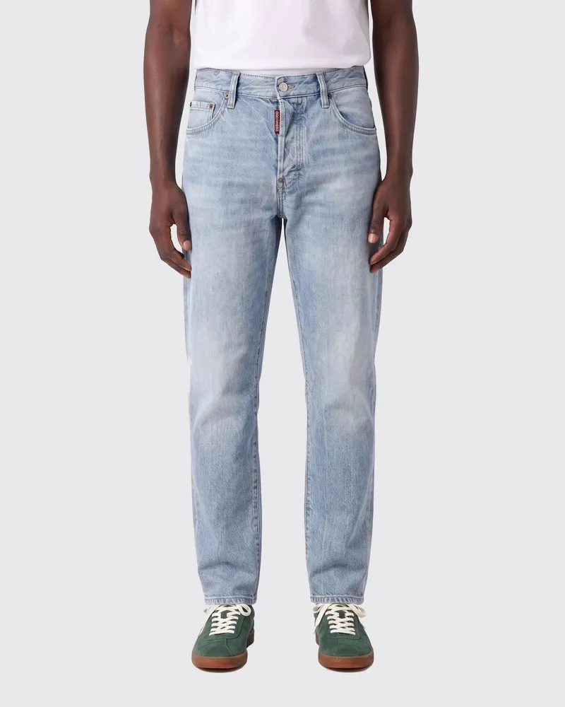 Dsquared2 Slim Fit Jeans aus Baumwolldenim Blau