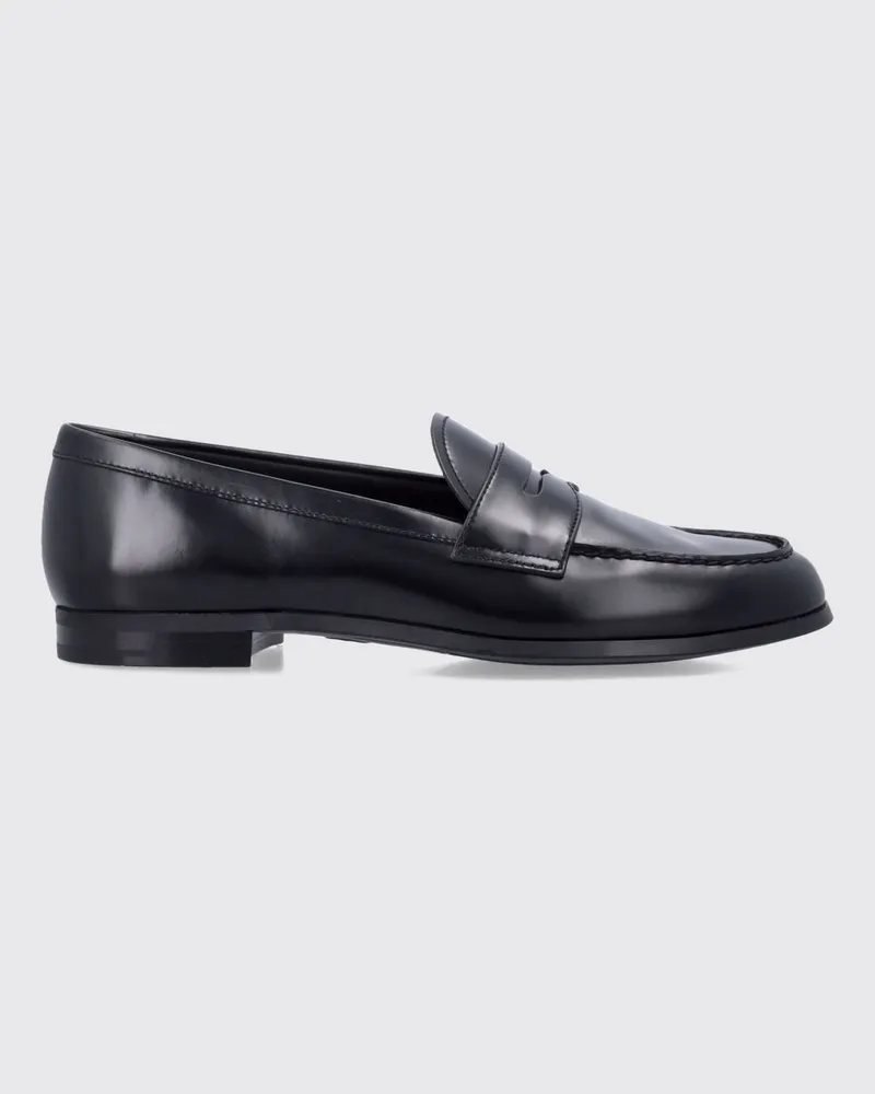 Church's Penny Loafer aus zweifarbigem Glattkalbsleder Schwarz