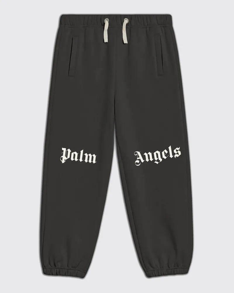 Palm Angels Jungen-Jogginghose aus Jersey mit kontrastierendem gedrucktem Logo Schwarz
