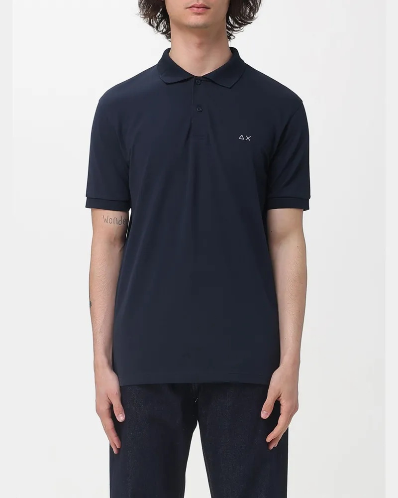 Sun68 Polohemd aus Baumwolle mit Logo Navy