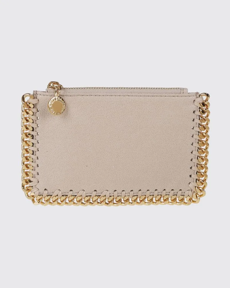 Stella McCartney Flaches Falabella Kartenetui von aus Kunstwildleder Butter