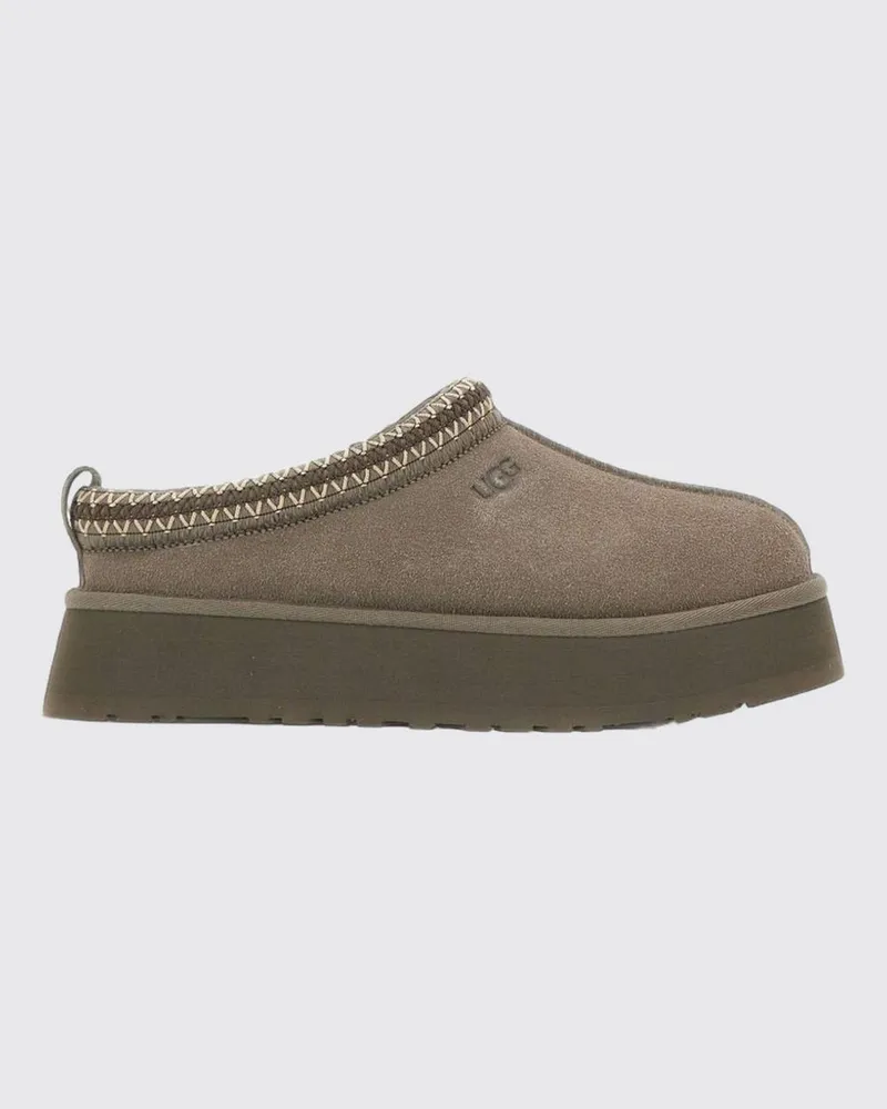 UGG Tazz II Mules aus Veloursleder mit Plateausohle und Kontrastnähten Earth