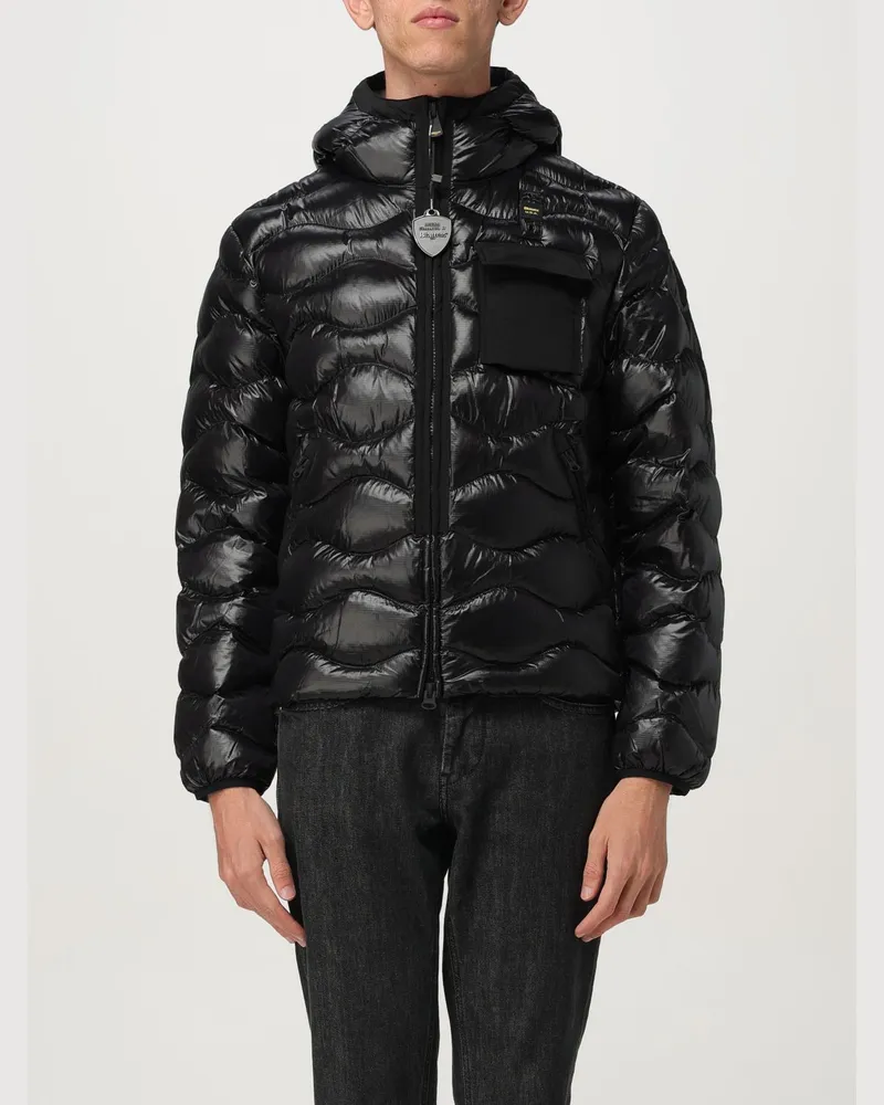 Blauer Jacke herren Schwarz