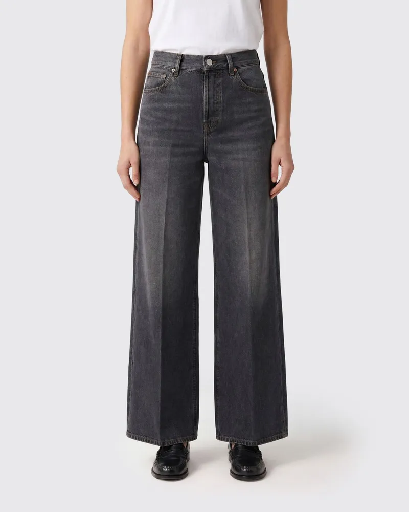 Gucci Weite Jeans aus Denim Grau