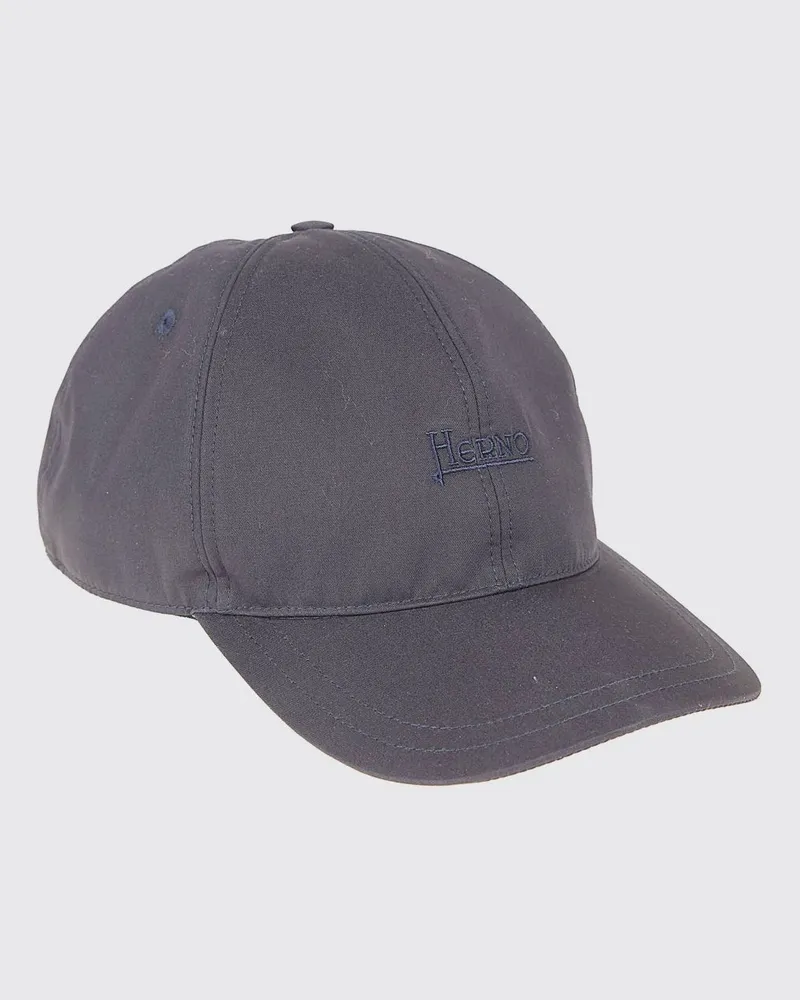 Herno Baseballkappe aus Baumwolle mit Ton-in-Ton gesticktem Logo Blau