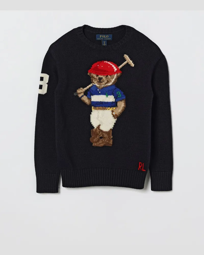 Ralph Lauren Teddy-Baumwollpullover Schwarz