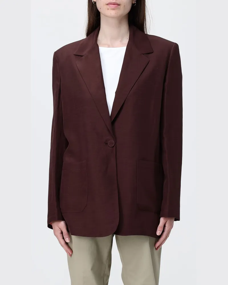 Hanita Einreihiger Blazer aus Leinenmischung Ebony