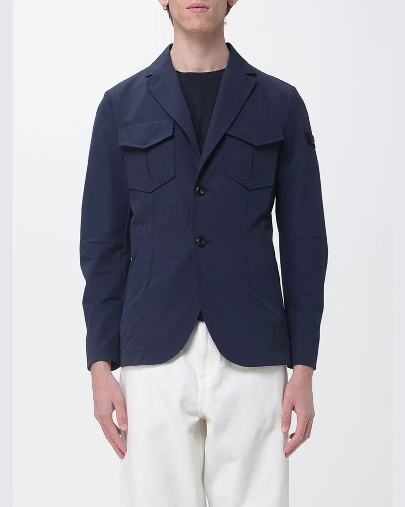 Peuterey Leichte Einreiher-Jacke ORKNEY Blau