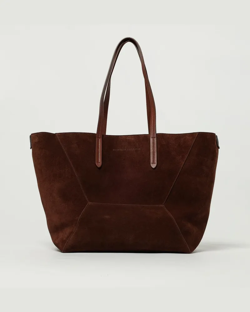 Brunello Cucinelli Schultertasche damen Burgunderrot