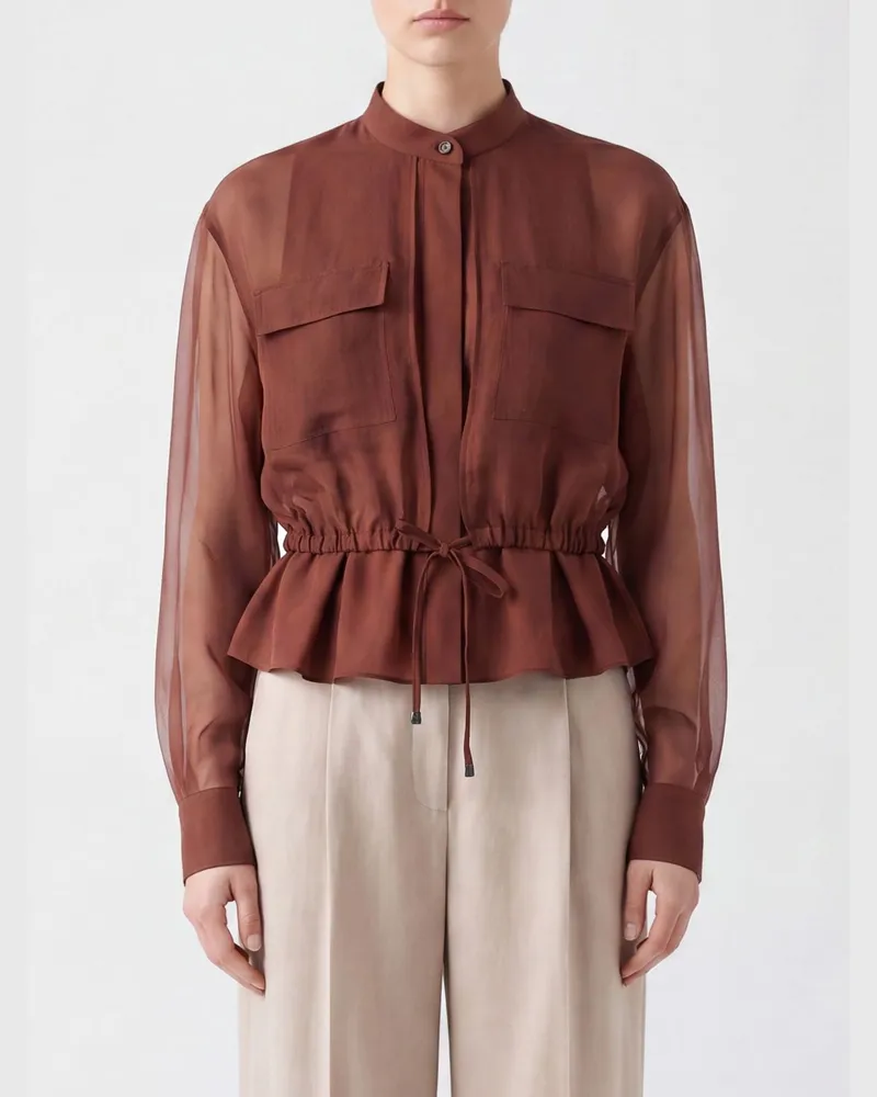 Brunello Cucinelli Hemdbluse damen Braun