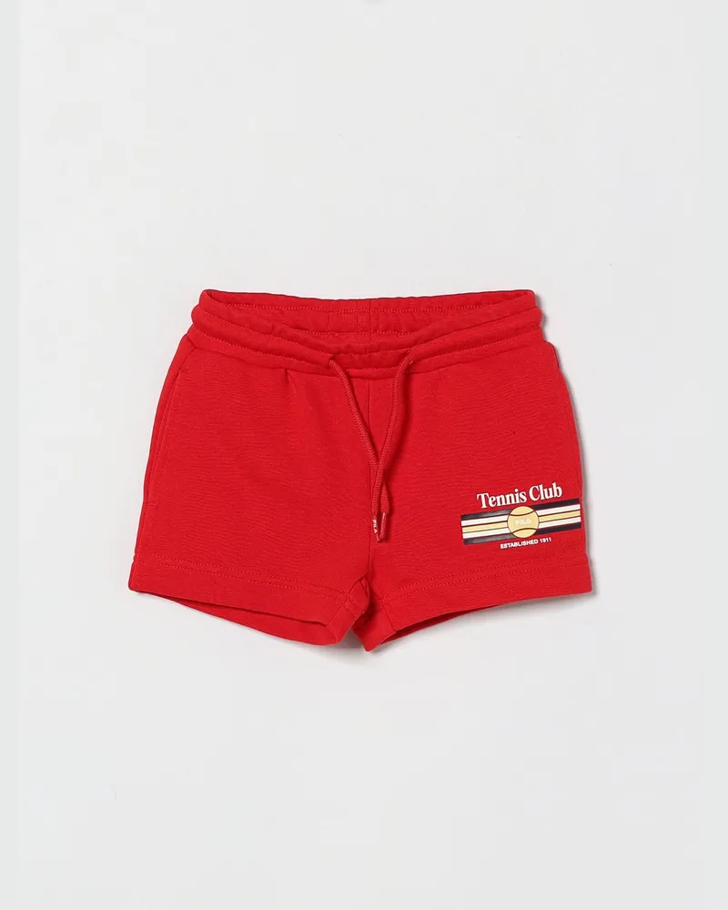 Fila Jersey-Jogging-Shorts für Jungen mit Kordelzug und Kontrast-Logo Rot