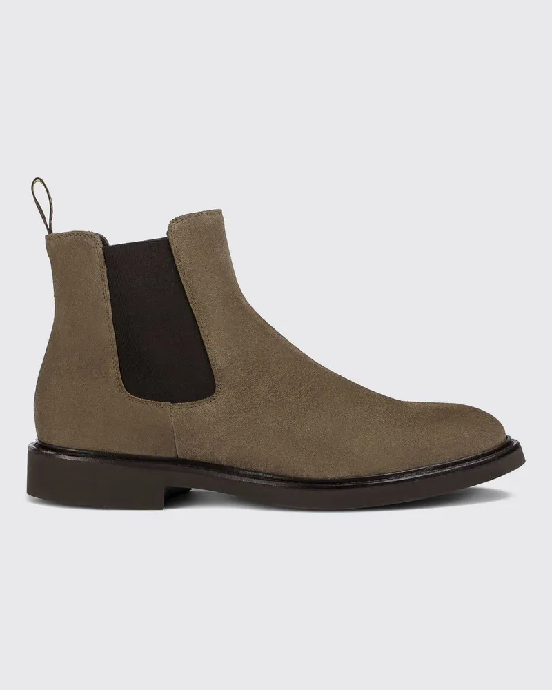 Doucal´s Wildleder-Chelsea-Boots mit hinterer Zuglasche Tabak