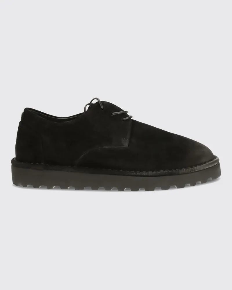 Marsèll Sancrispa Alta Pomice Derby-Schuhe aus Wildleder mit hoher Sohle Schwarz