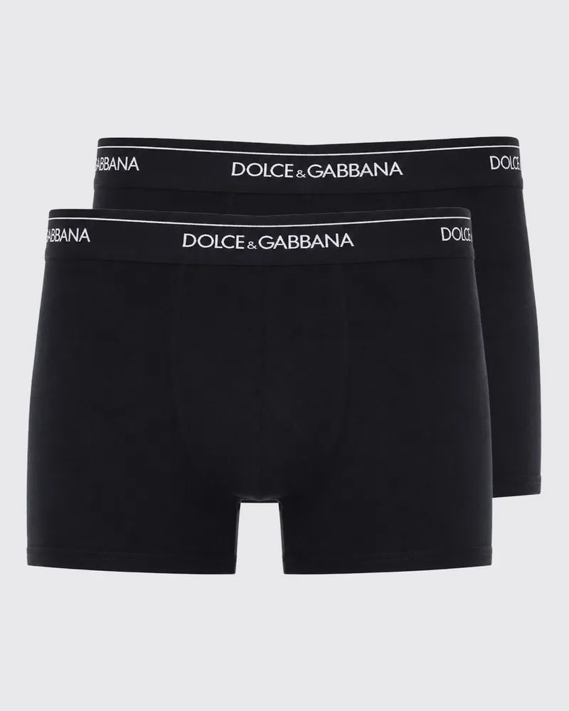Dolce & Gabbana DOLCE  GABBANA Zweier-Set Stretch-Baumwoll-Trunks mit Logo von Dolce & Gabbana Schwarz