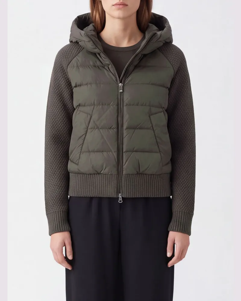 Parajumpers Kurze gesteppte Bomberjacke aus Nylon mit Kapuze Grün