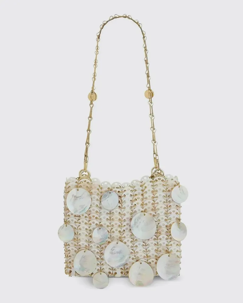 Paco Rabanne Schultertasche damen Weiß