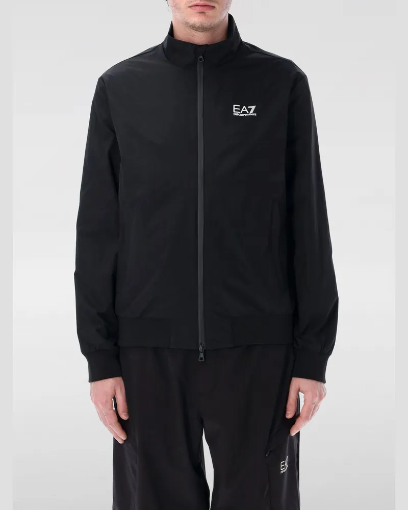 EA7 Jacke aus recyceltem Nylon Schwarz