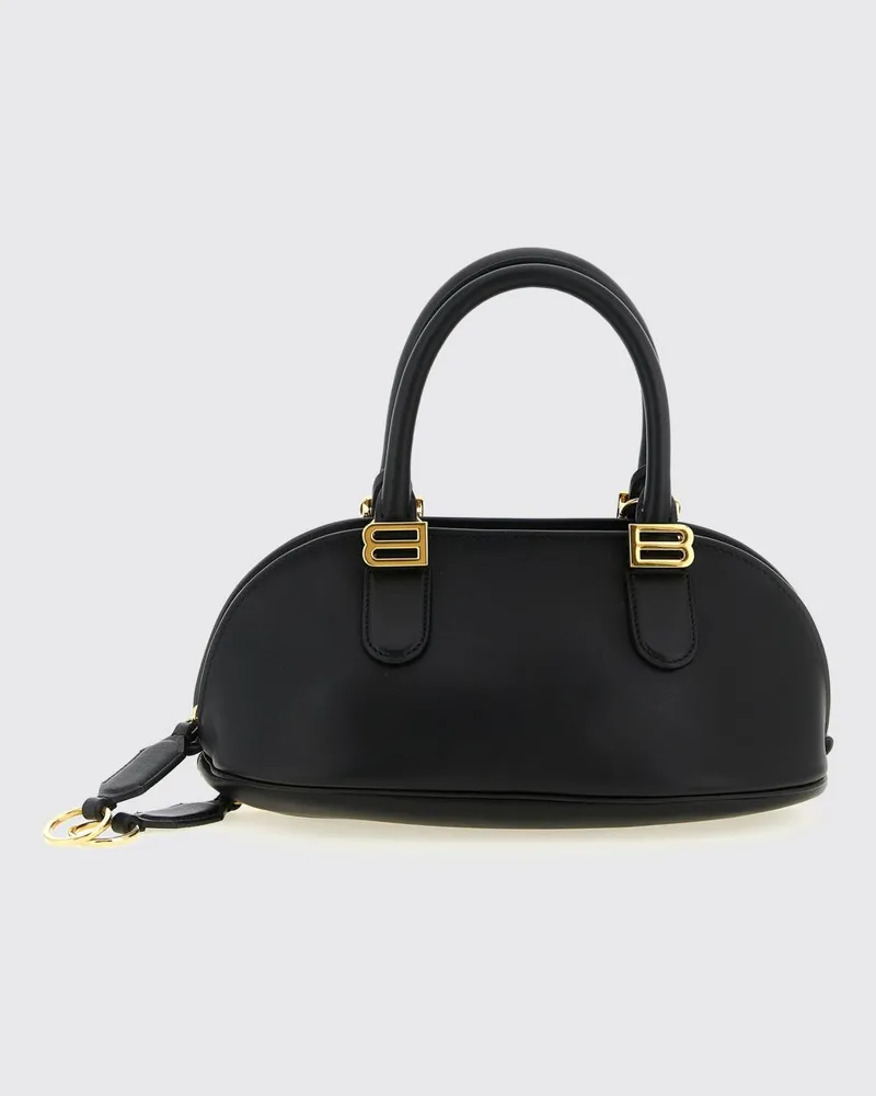 Balenciaga Bowling Bolero Handtasche aus glattem Kalbsleder Schwarz