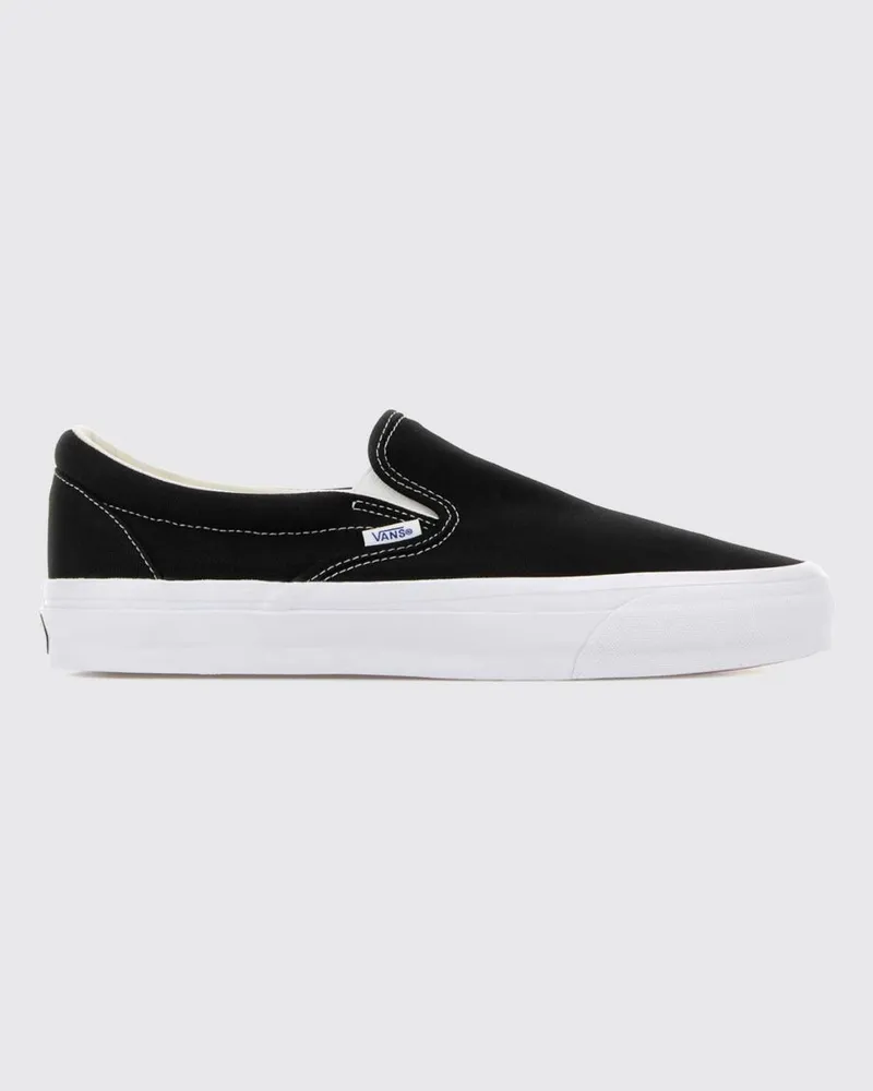 Vans LX Classic Slip-On 98 Karierte Baumwoll-Canvas-Sneakers Schwarz