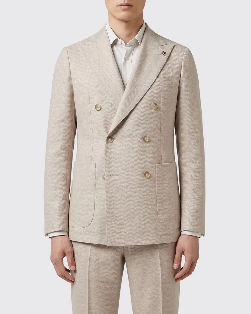 Tagliatore Zweireiher-Blazer Braun
