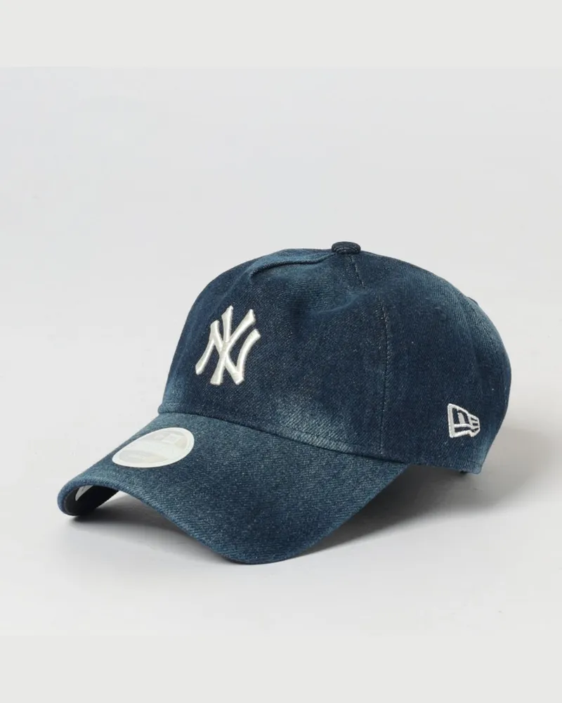 New Era 9Twenty NY Yankees Baumwolldenimkappe mit gesticktem Logo Navy