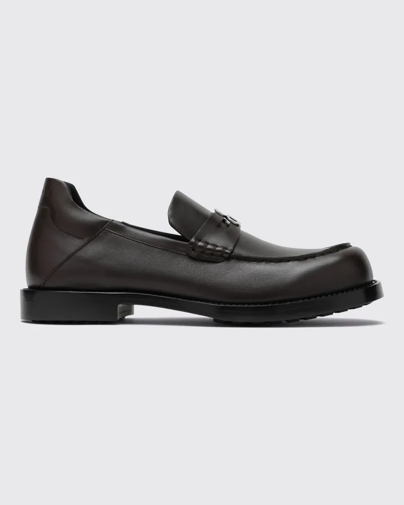 Balenciaga Pennyloafer Comfy aus Glattleder mit BB-Metall-Logo Braun