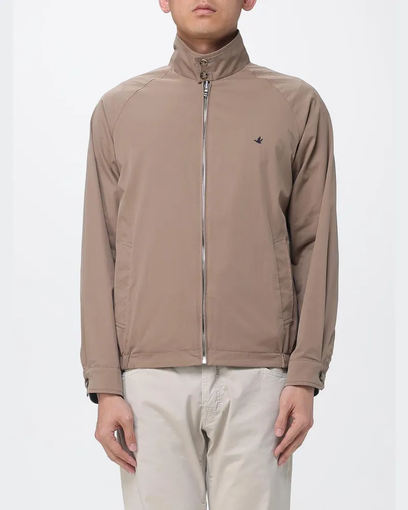 Brooksfield Wende-Windjacke aus Techno-Baumwoll-Nylon-Mischung Tabak