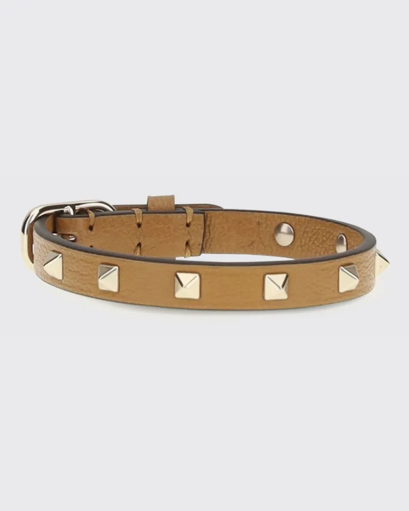 Valentino Garavani Rockstud-Armband aus Ziegenleder mit Nieten Leder