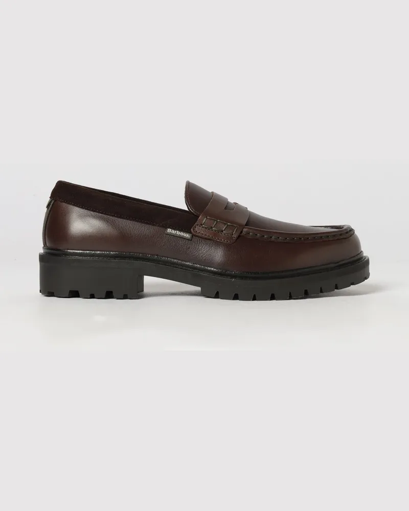 Barbour Croxton Penny-Loafer von aus Leder mit erhabener Schürze Braun