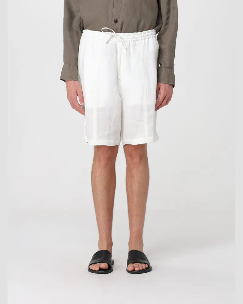 Emporio Armani Leinen-Shorts Weiß