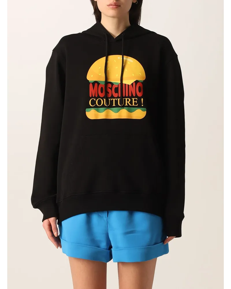 Moschino Hamburger Sweatshirt Schwarz