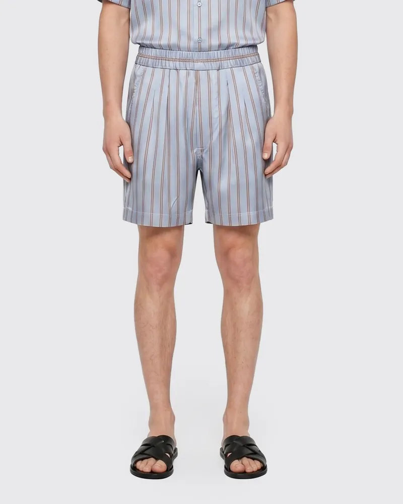 Tom Ford Gestreifte Seidenshorts Rot