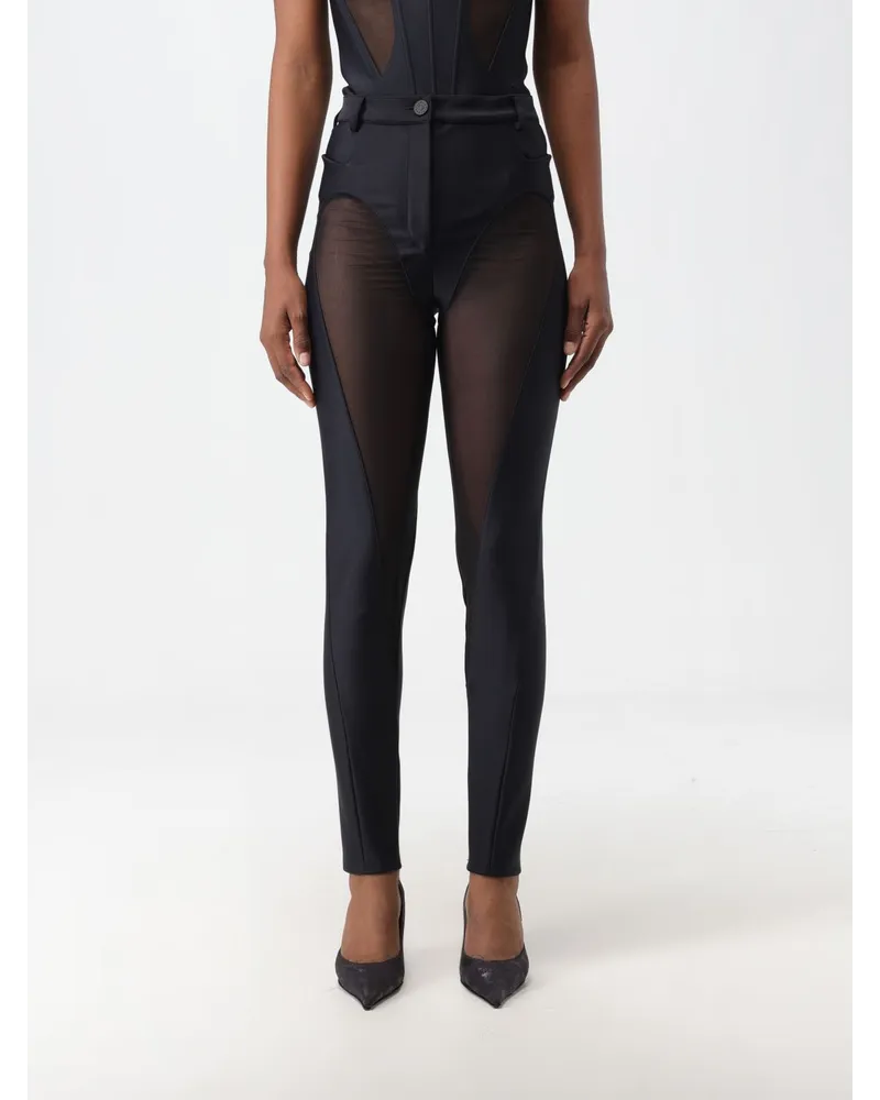 Thierry Mugler Hose damen Schwarz
