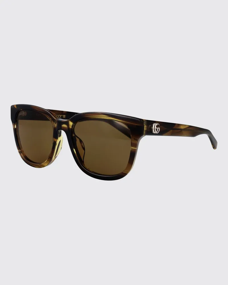 Gucci Cat-Eye-Sonnenbrille aus Acetat mit GG-Monogramm und dunklen Gläsern Braun