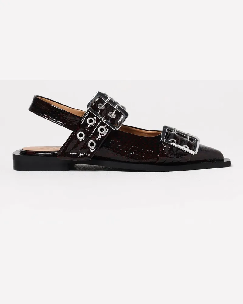 Ganni Schuhe damen Burgunderrot