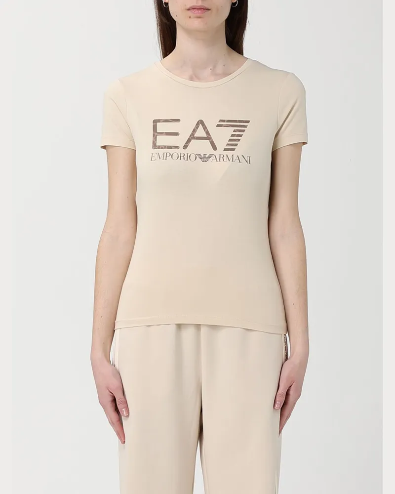 EA7 T-shirt damen Beige