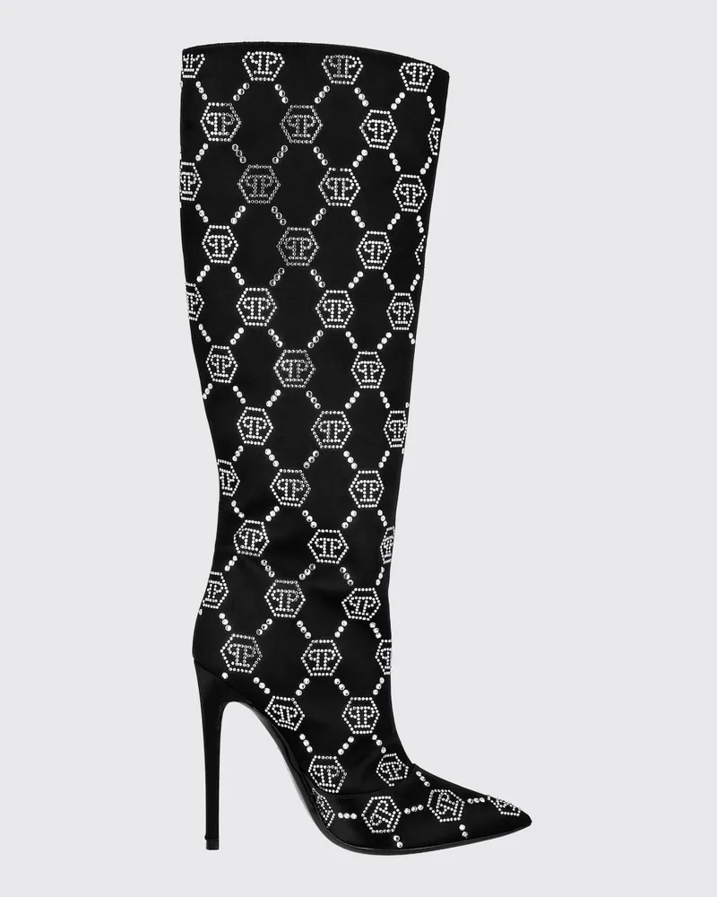 Philipp Plein Flache stiefeletten damen Schwarz
