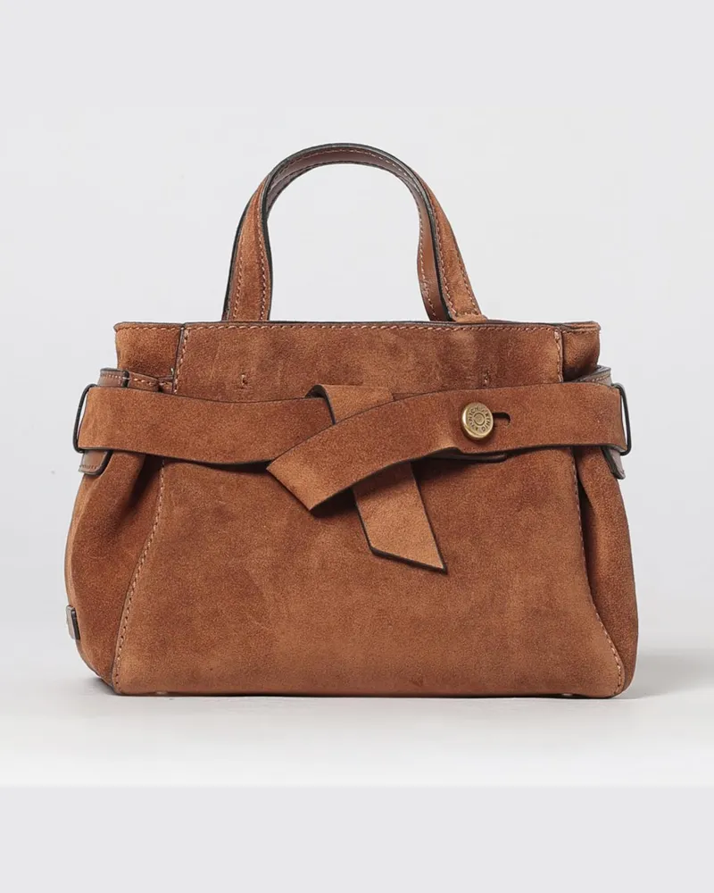 Gianni Chiarini Handtasche Miranda aus Leder und Veloursleder mit Schultergurt Earth