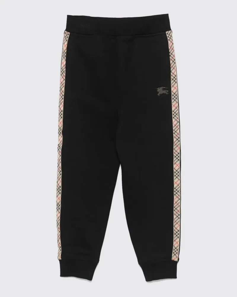Burberry Jogginghose aus Baumwolle für Jungen mit gesticktem EKD-Logo Schwarz