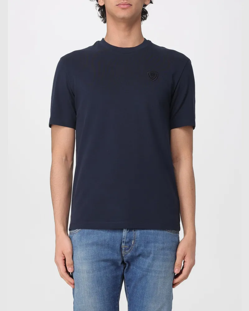 Blauer T-shirt herren Blau