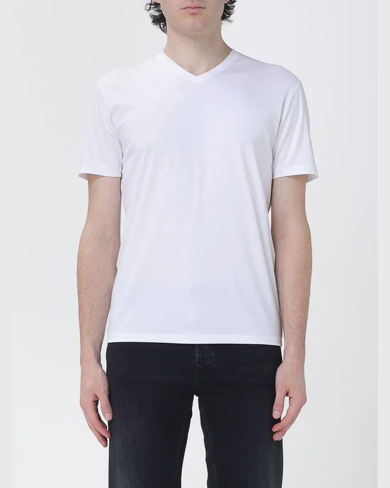 Gucci Slim-Fit T-Shirt aus Baumwolle mit V-Ausschnitt Weiß
