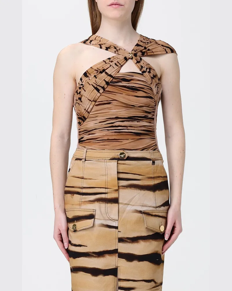 Elisabetta Franchi Top damen Camel