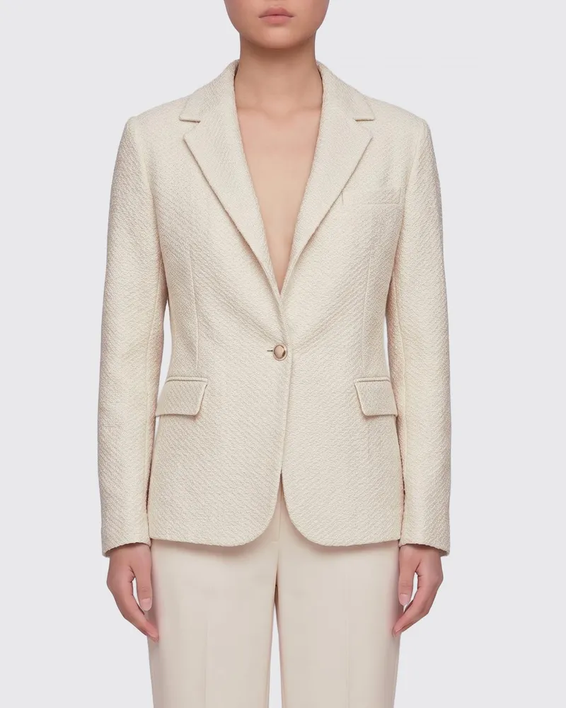 CIRCOLO 1901 Einreihiger Baumwollblazer Beige