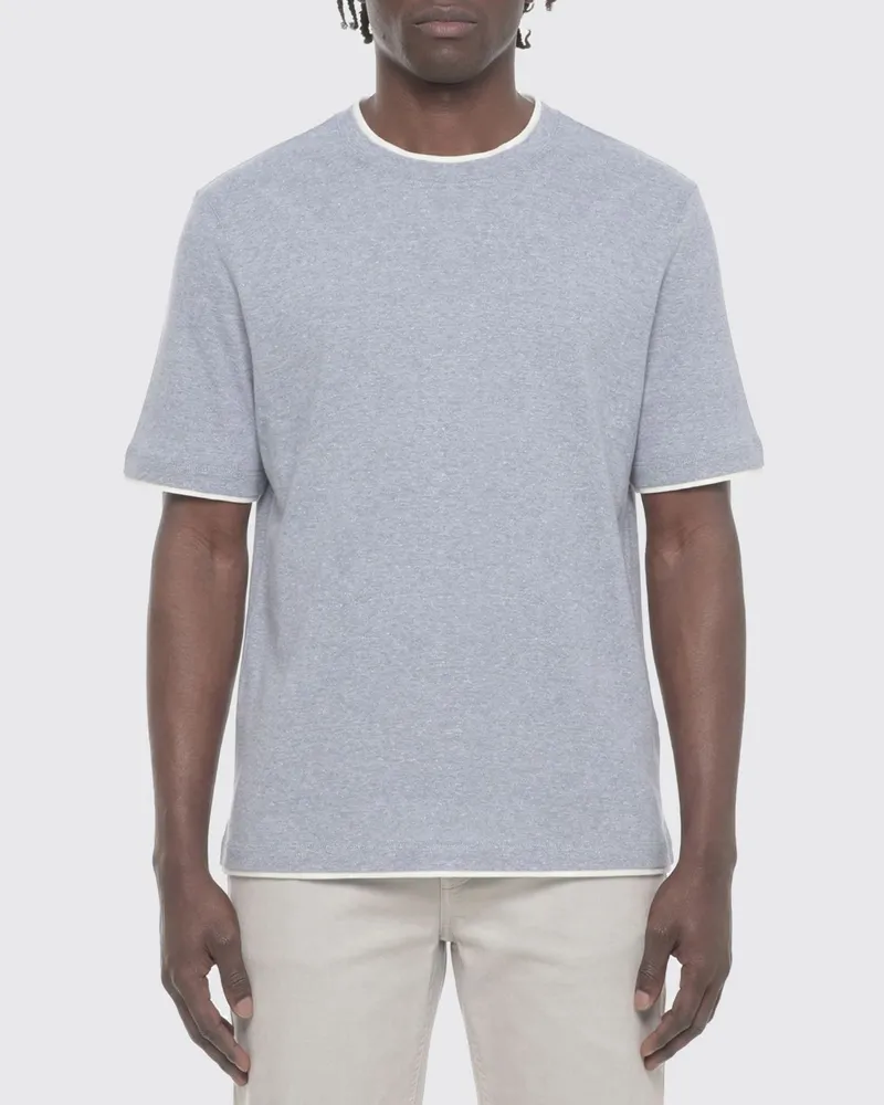 Brunello Cucinelli T-shirt herren Grau
