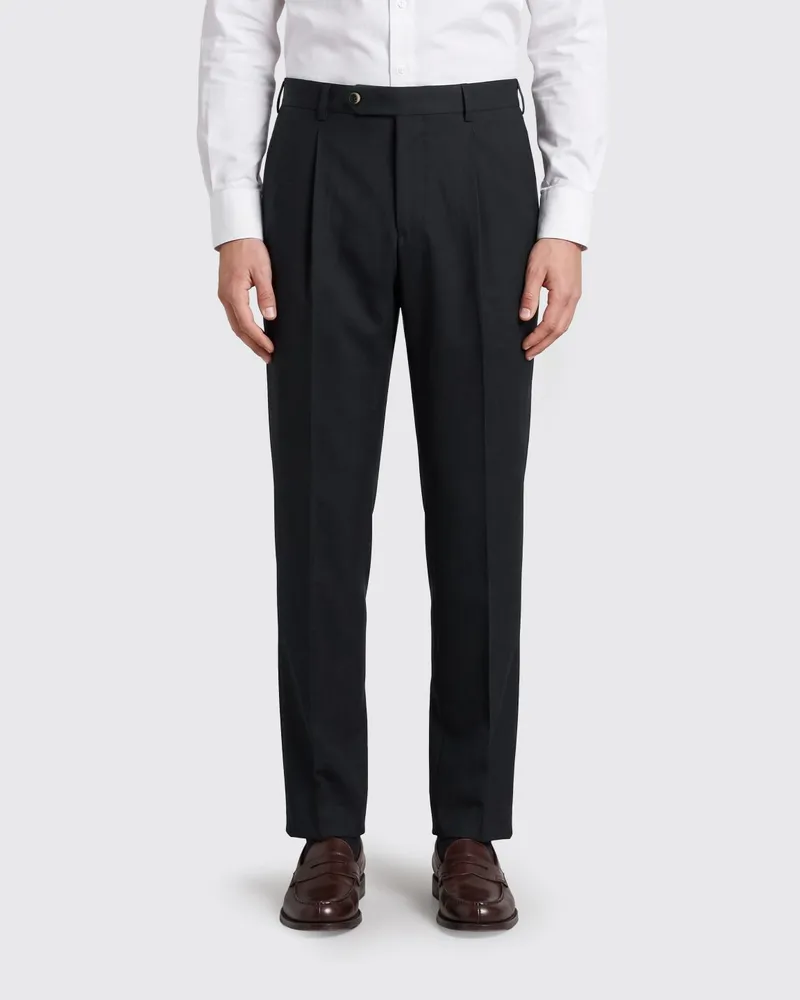 PT TORINO Slim Fit Anzughose aus reiner Schurwolle Schwarz